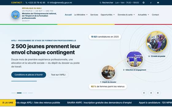 Portail et site du ministère